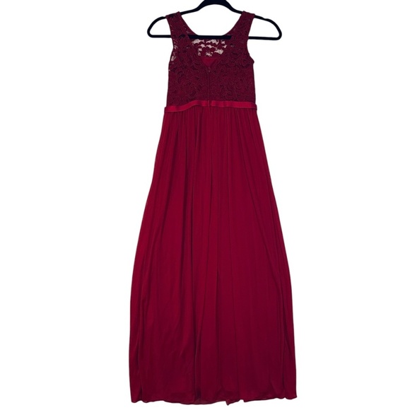 NWT David’s Bridal Girl’s Size 10 Apple Red Full Length Formal Sleeveless Dress - Picture 2 of 11